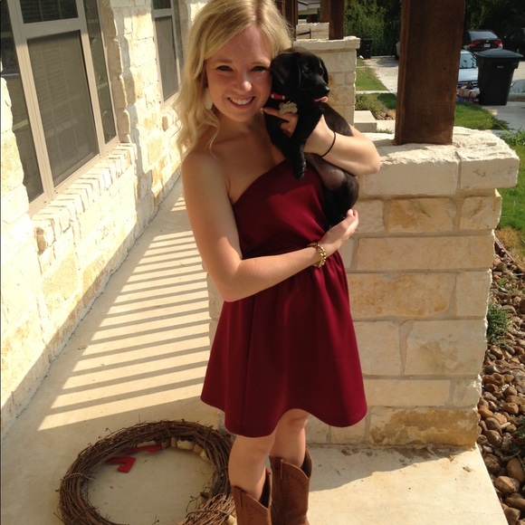 Maroon Mini Dress - Picture 3 of 3